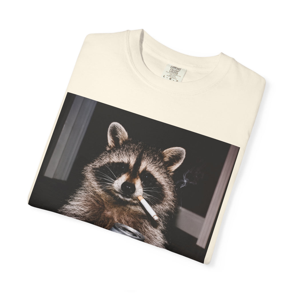 Raccoon T-Shirt – Smoking Trash Panda Graphic Tee