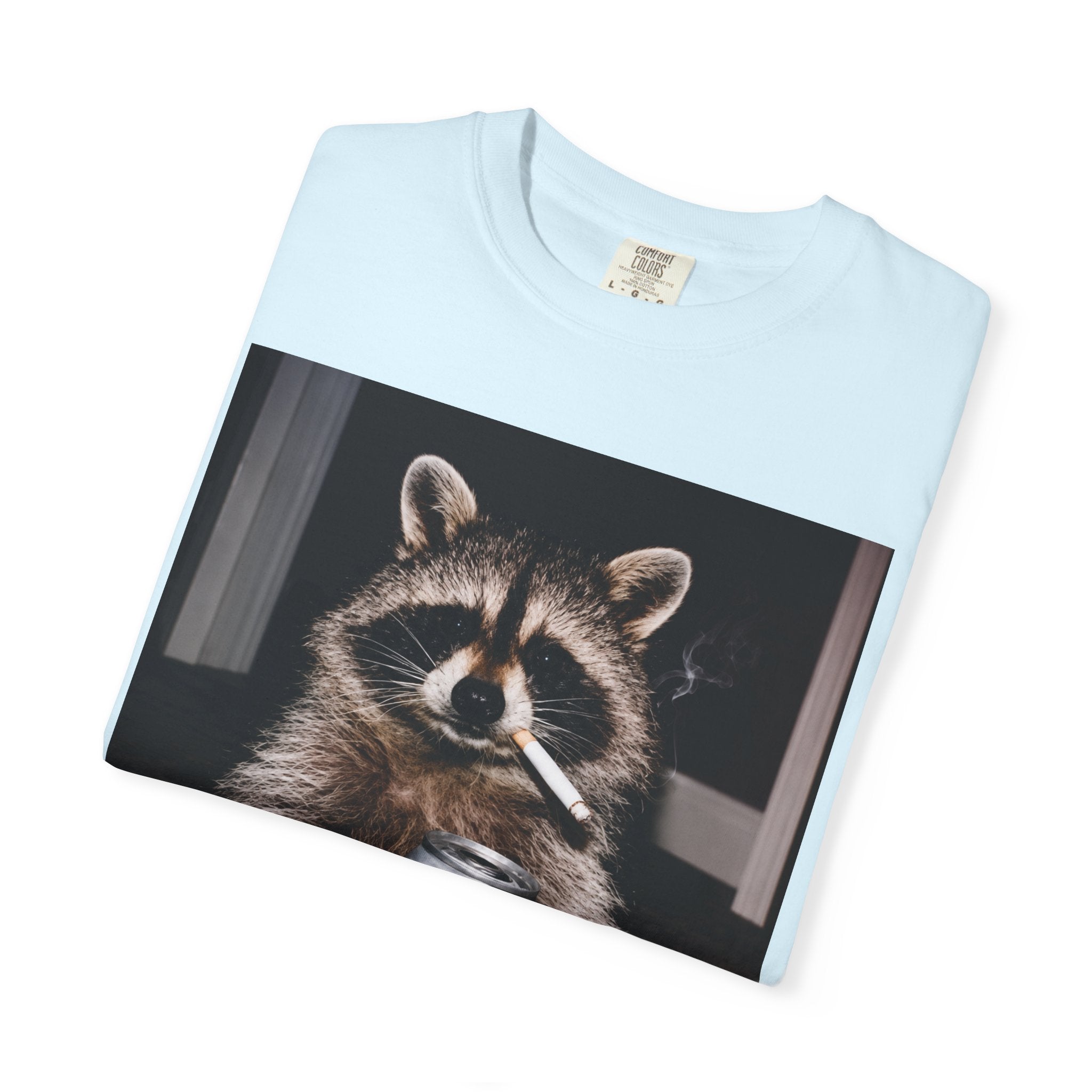 Raccoon T-Shirt – Smoking Trash Panda Graphic Tee