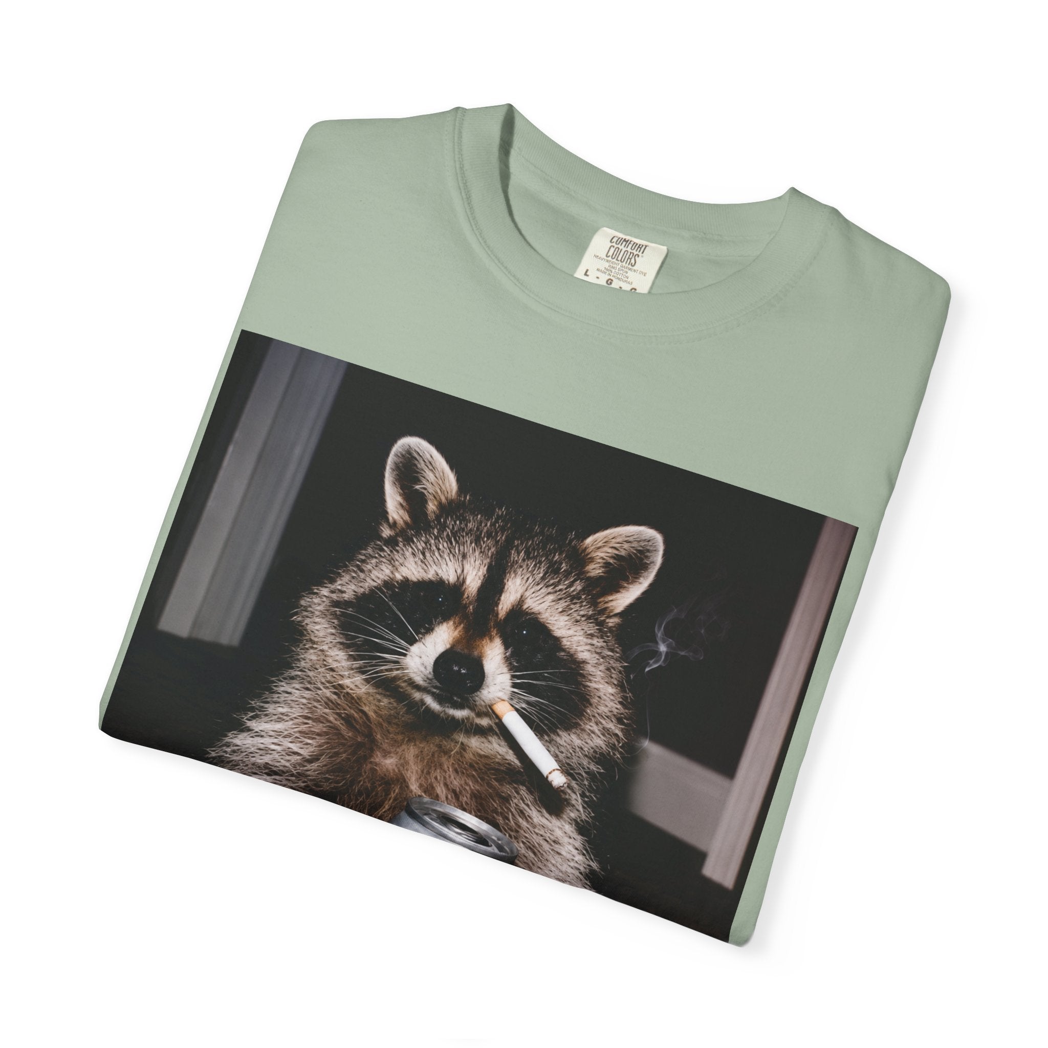 Raccoon T-Shirt – Smoking Trash Panda Graphic Tee