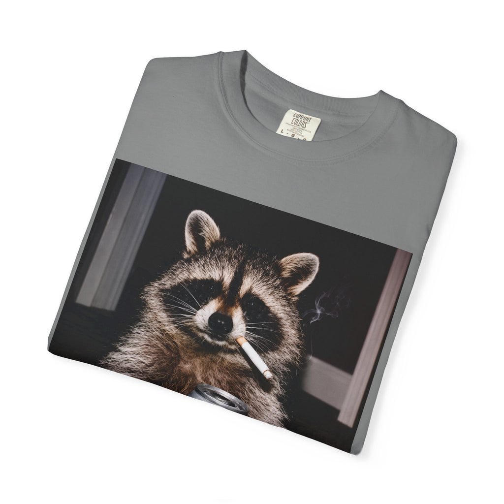 Raccoon T-Shirt – Smoking Trash Panda Graphic Tee