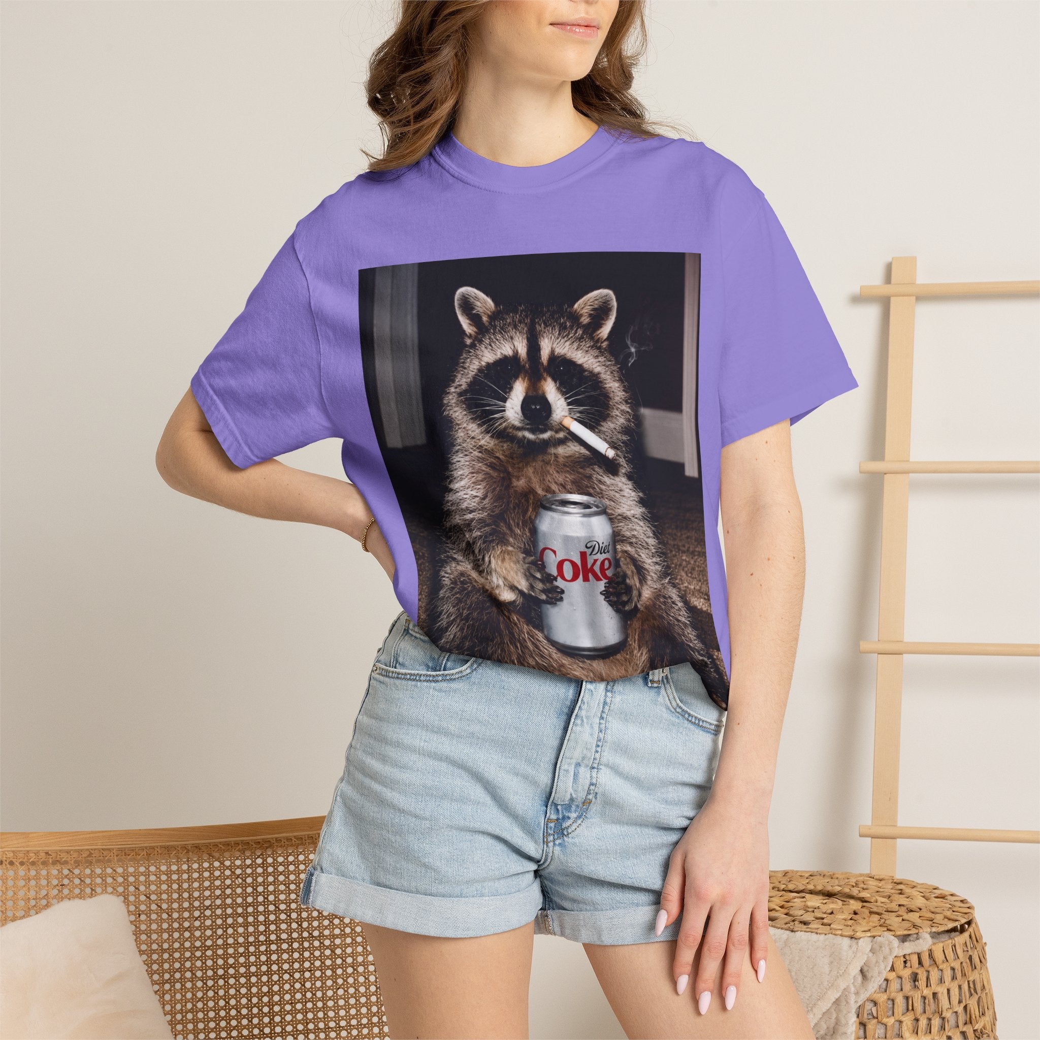 Raccoon T-Shirt – Smoking Trash Panda Graphic Tee
