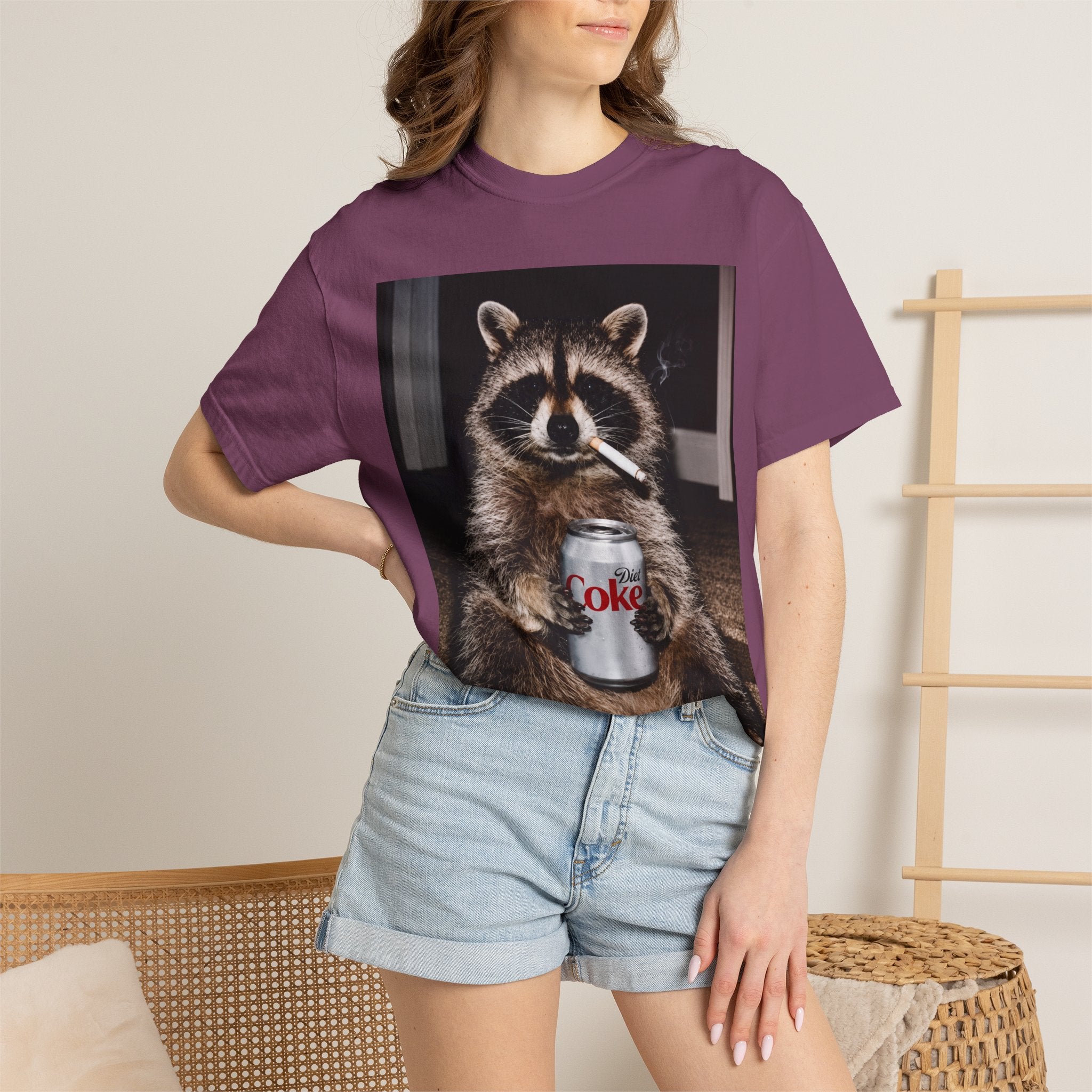 Raccoon T-Shirt – Smoking Trash Panda Graphic Tee