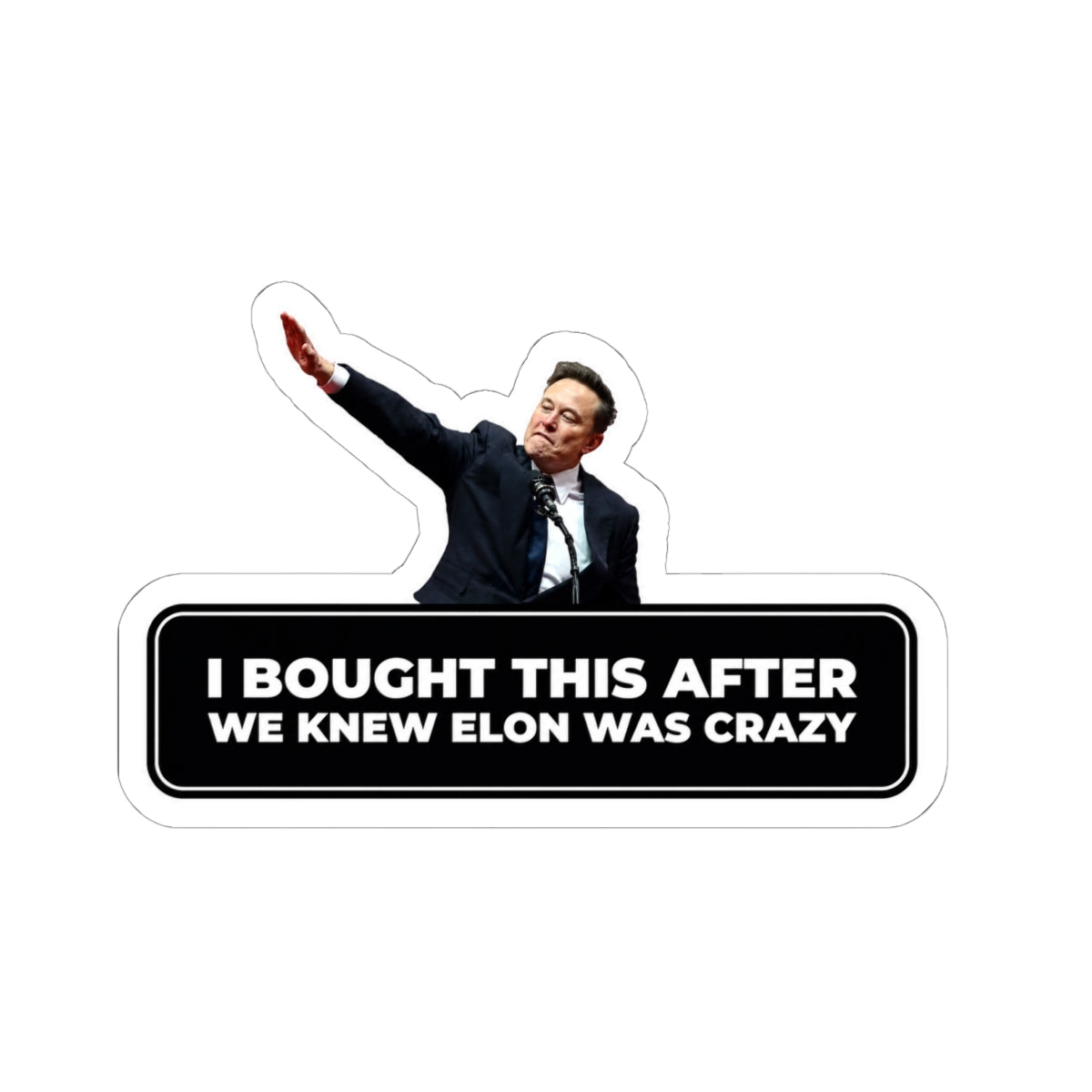 I Bought This After We Knew Elon Was Crazy” Kiss-Cut Sticker