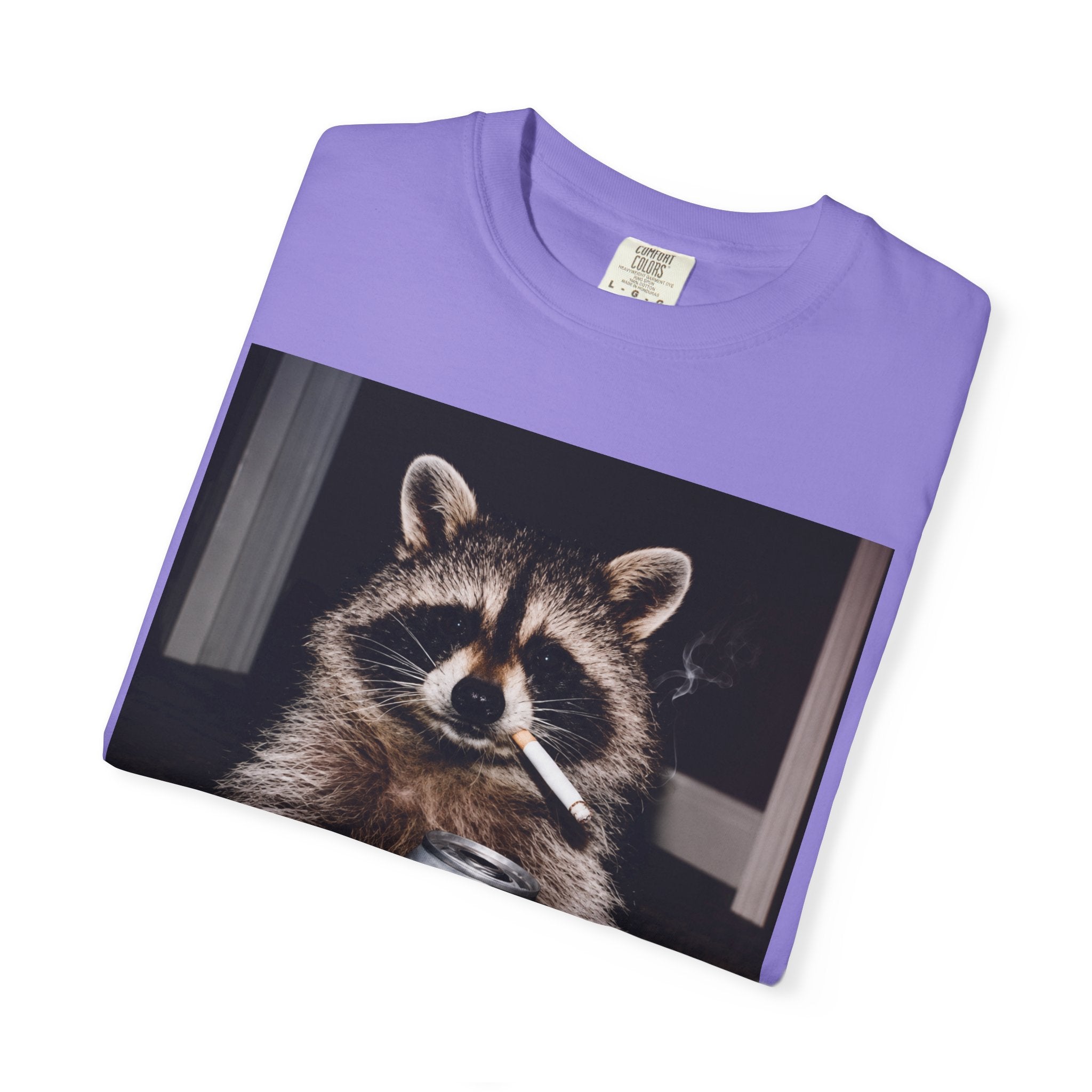 Raccoon T-Shirt – Smoking Trash Panda Graphic Tee