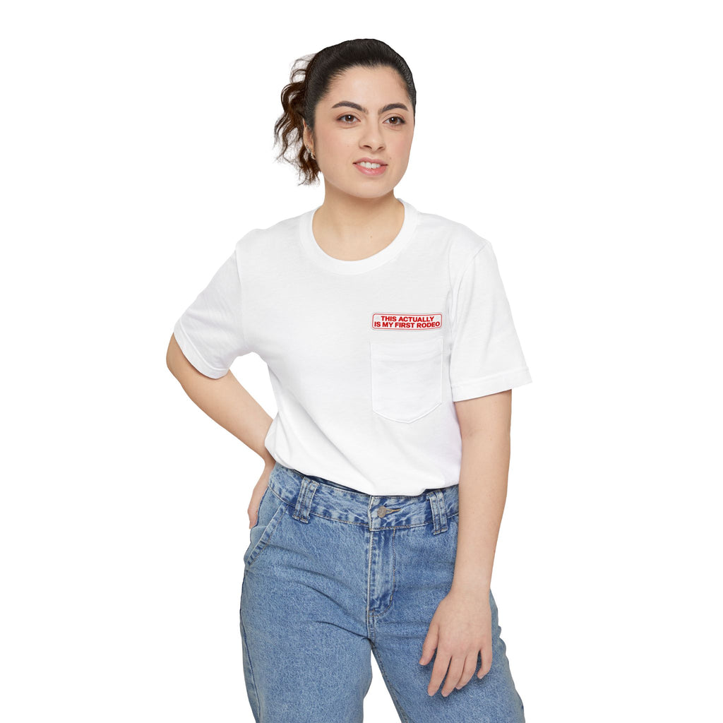 Pocket T-Shirt - "This Actually Is My Resting Bench"