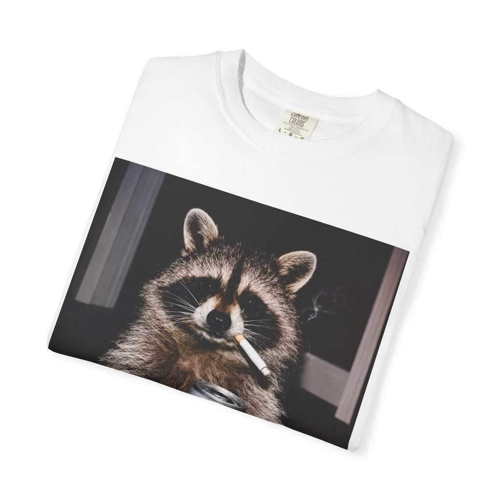 Raccoon T-Shirt – Smoking Trash Panda Graphic Tee