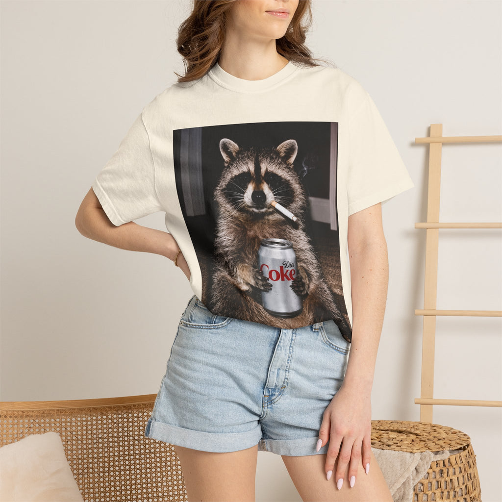 Raccoon T-Shirt – Smoking Trash Panda Graphic Tee