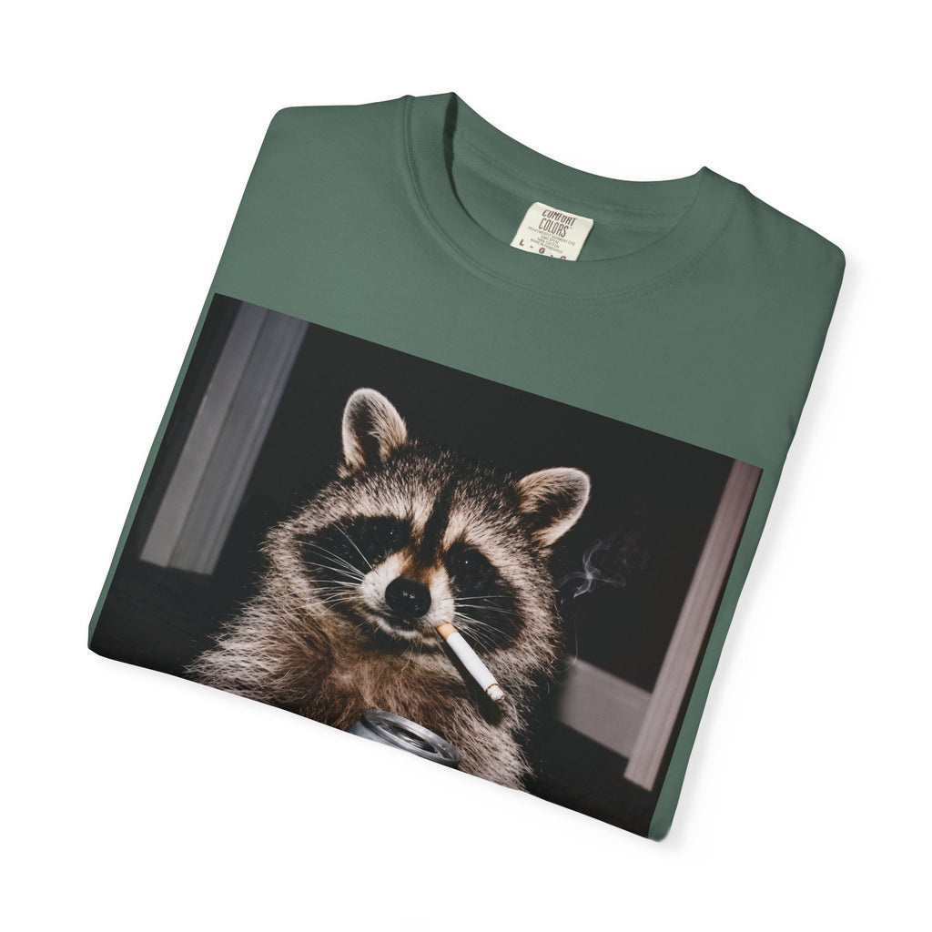 Raccoon T-Shirt – Smoking Trash Panda Graphic Tee