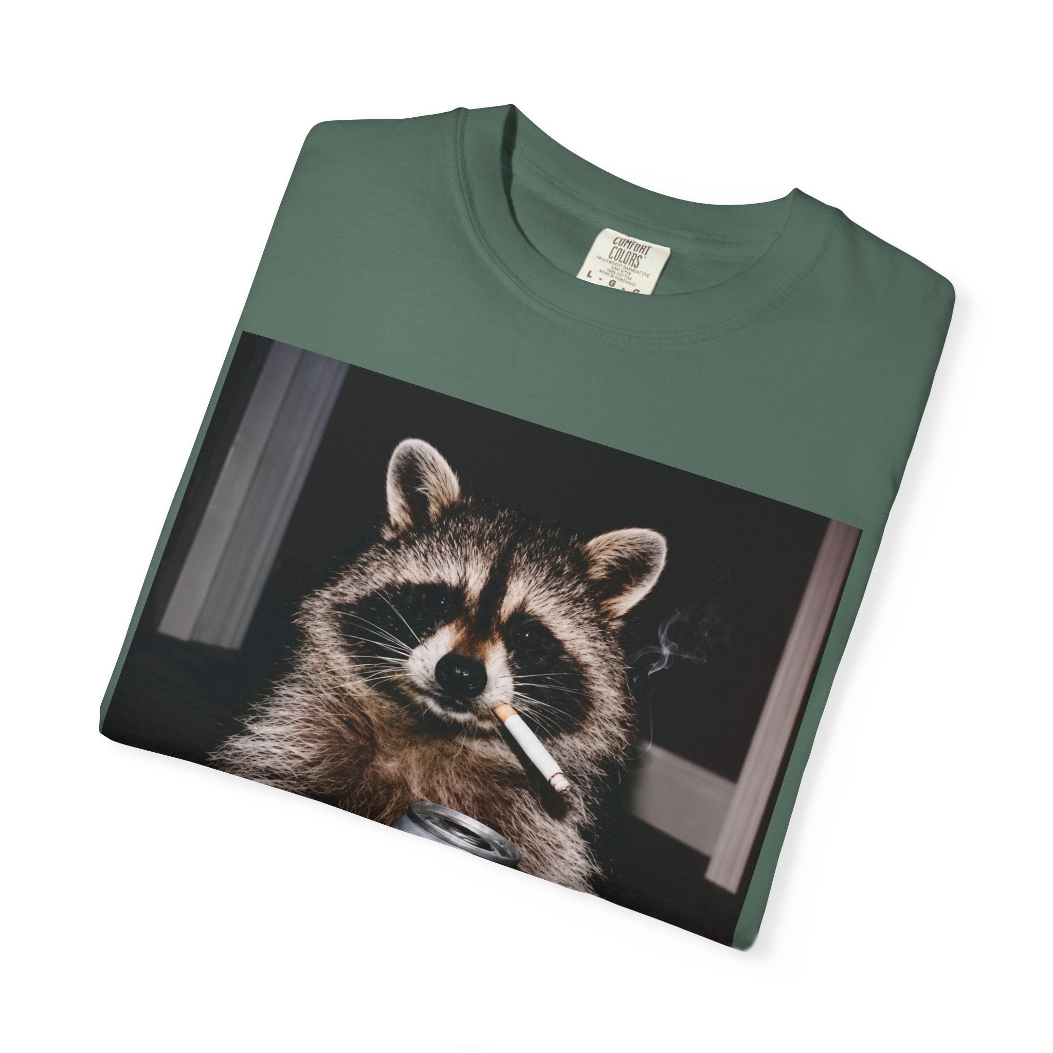 Raccoon T-Shirt – Smoking Trash Panda Graphic Tee