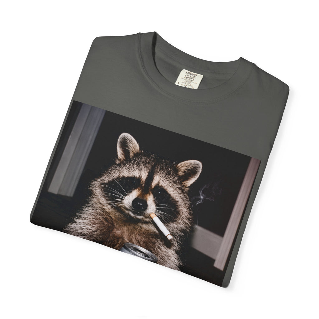 Raccoon T-Shirt – Smoking Trash Panda Graphic Tee