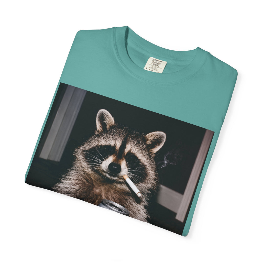 Raccoon T-Shirt – Smoking Trash Panda Graphic Tee