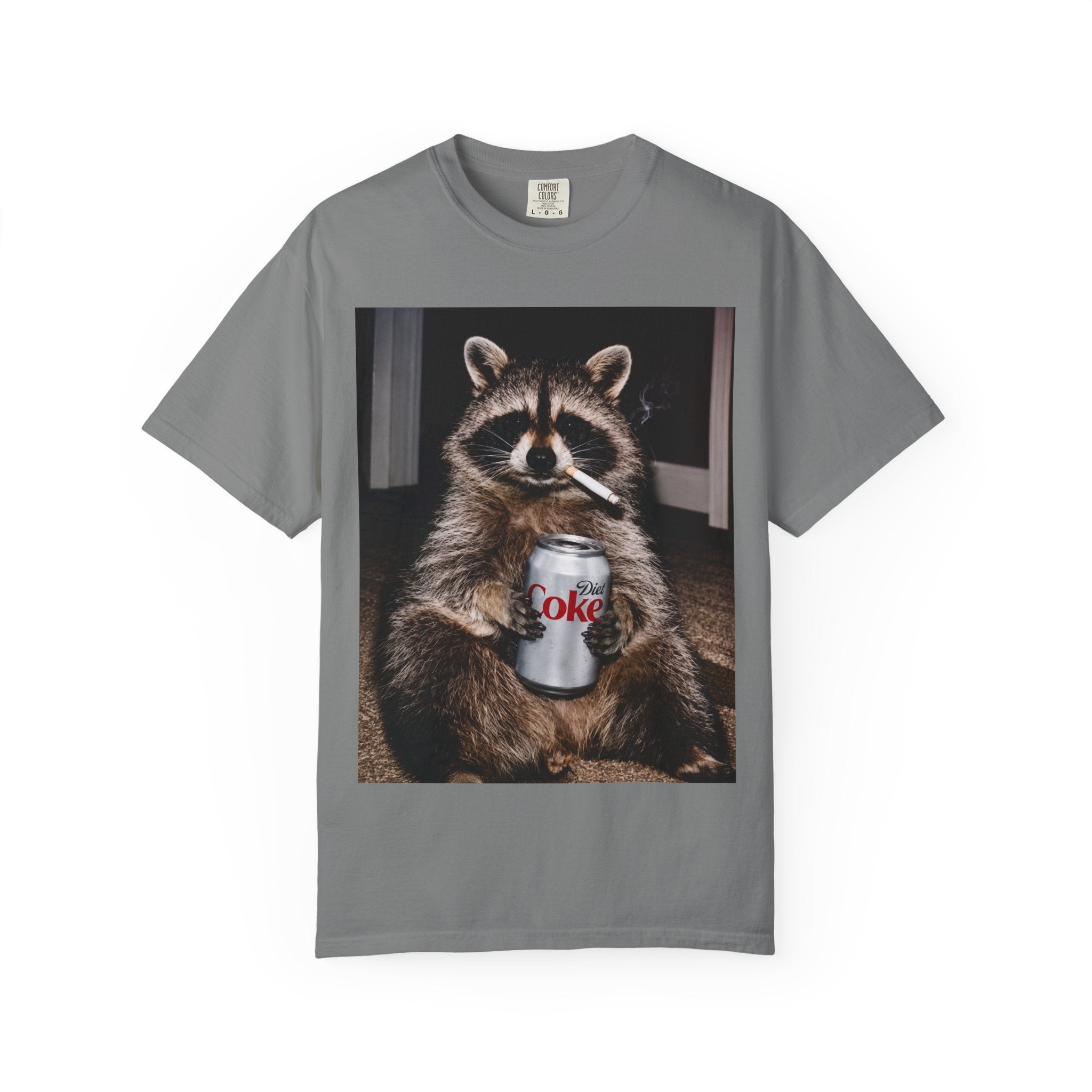 Raccoon T-Shirt – Smoking Trash Panda Graphic Tee