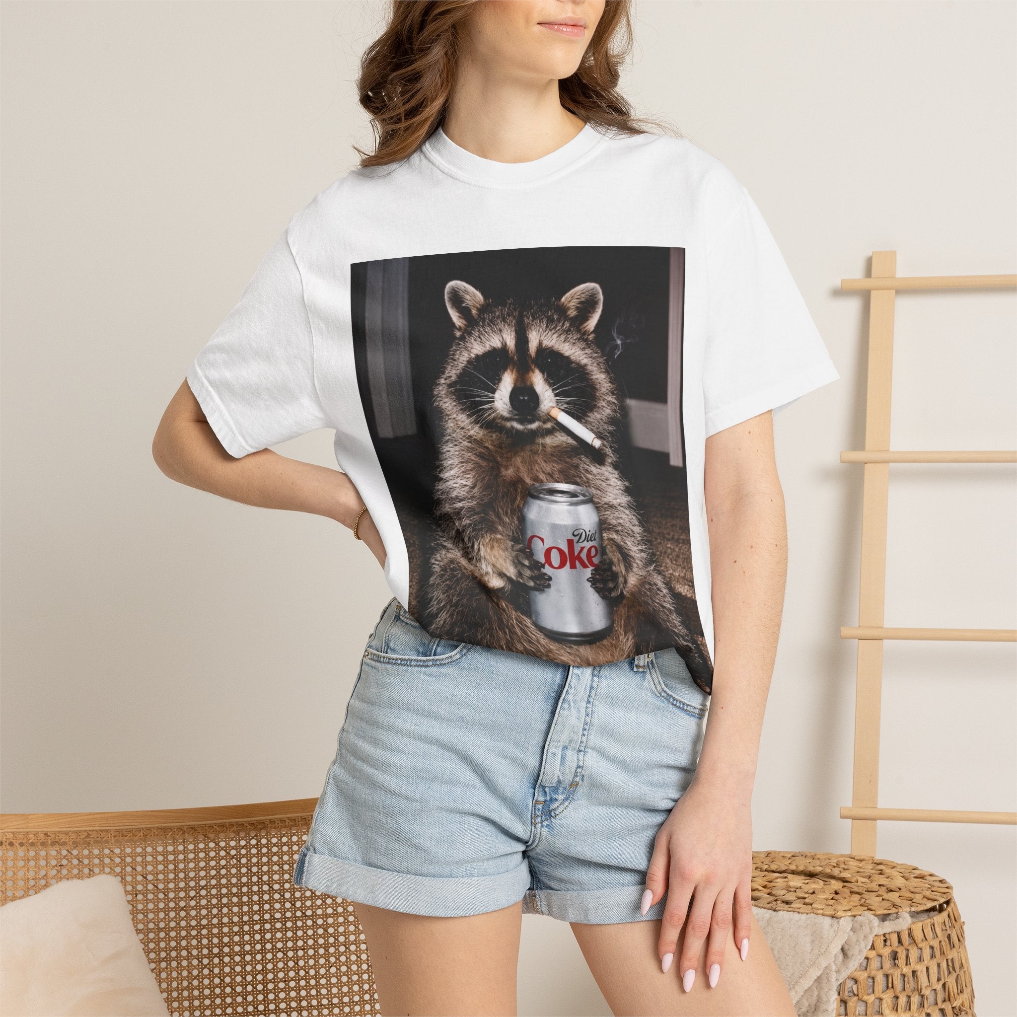 Raccoon T-Shirt – Smoking Trash Panda Graphic Tee