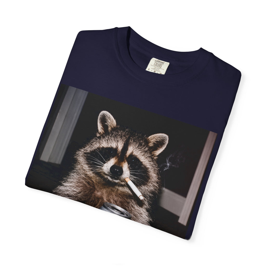 Raccoon T-Shirt – Smoking Trash Panda Graphic Tee