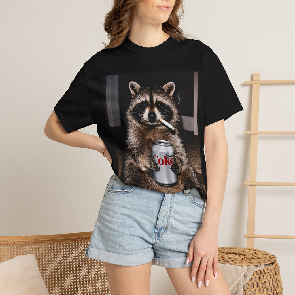 Raccoon T-Shirt – Smoking Trash Panda Graphic Tee