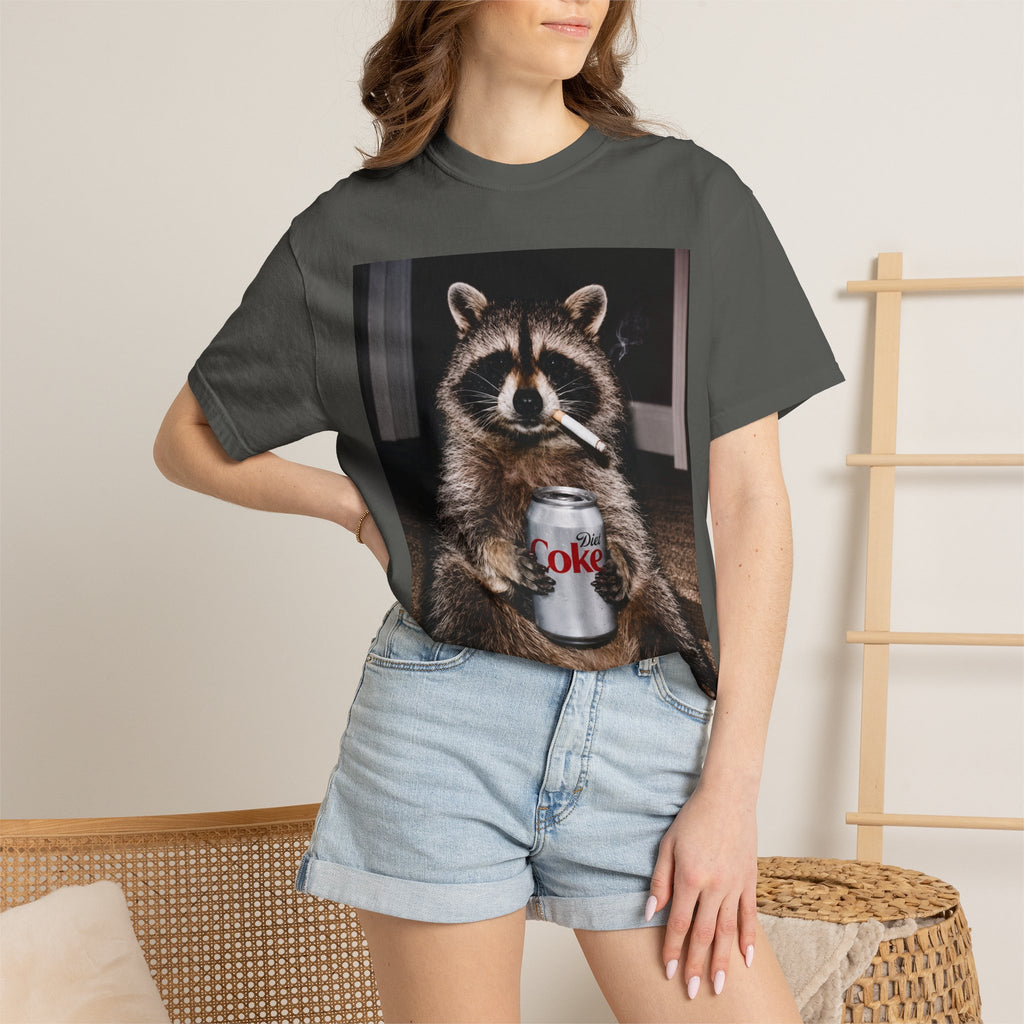 Raccoon T-Shirt – Smoking Trash Panda Graphic Tee