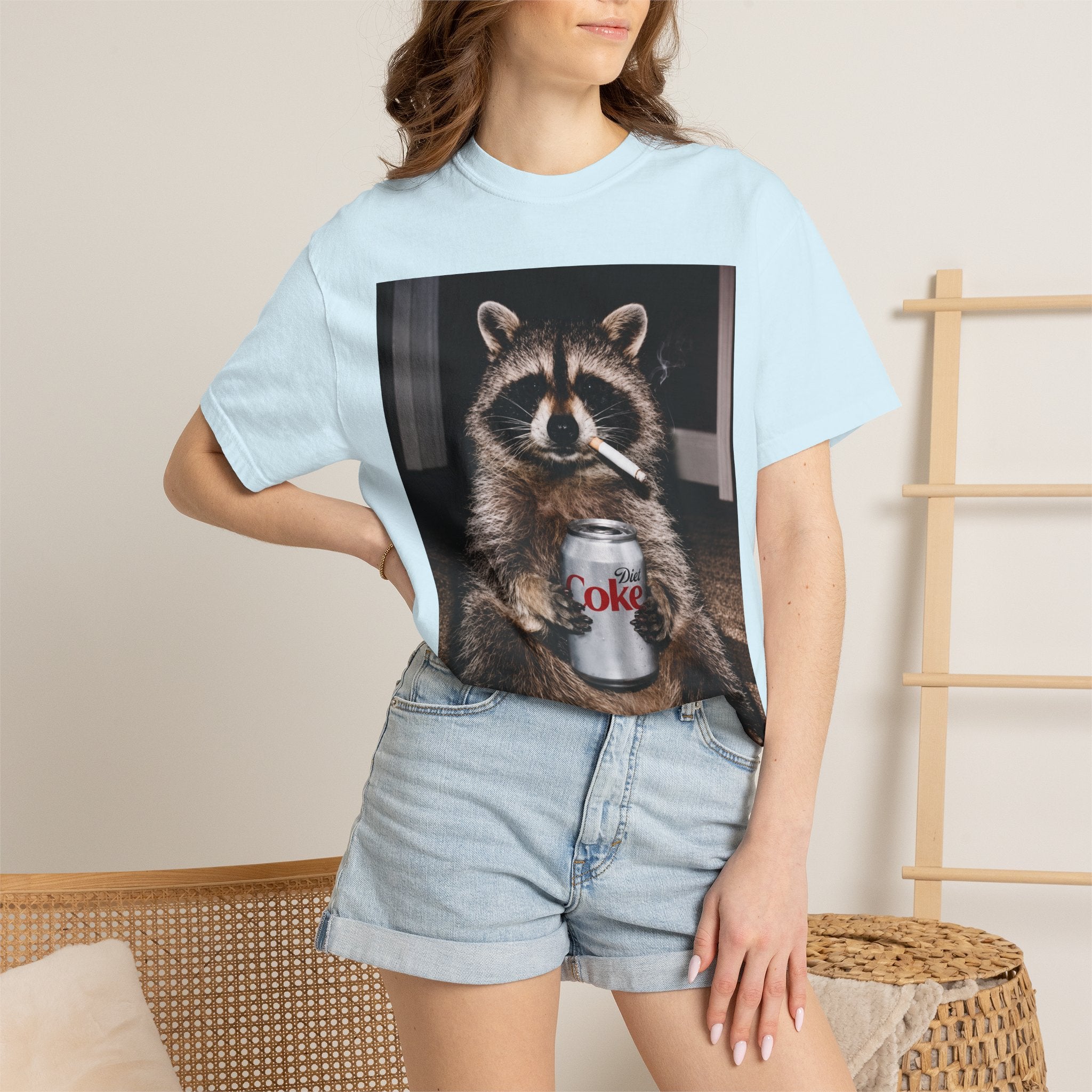Raccoon T-Shirt – Smoking Trash Panda Graphic Tee