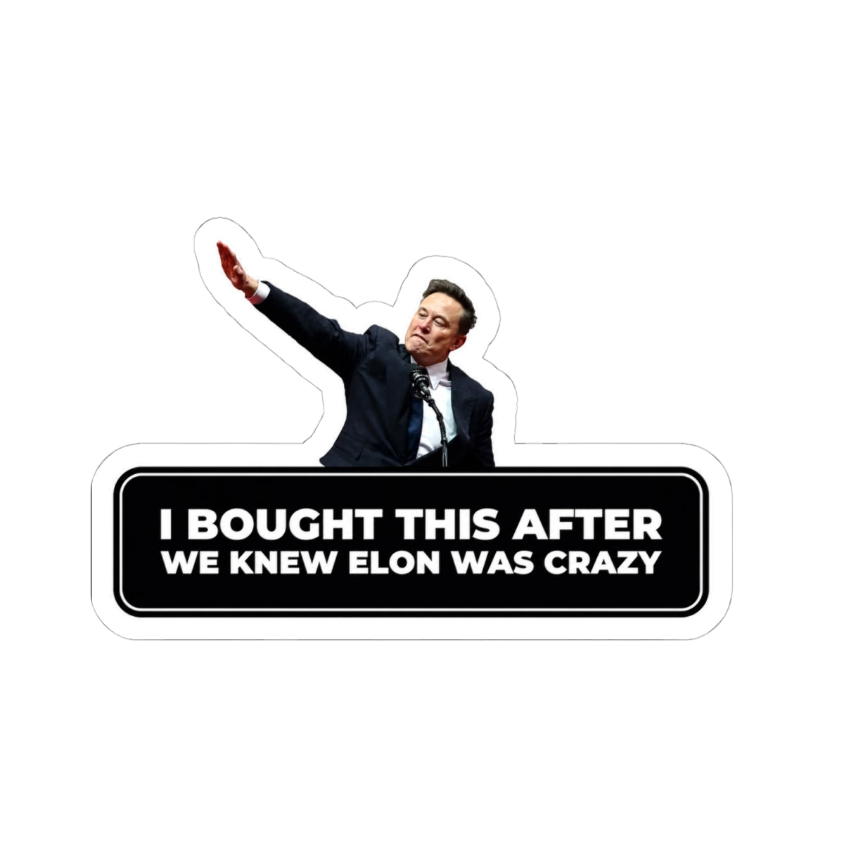 I Bought This After We Knew Elon Was Crazy” Kiss-Cut Sticker