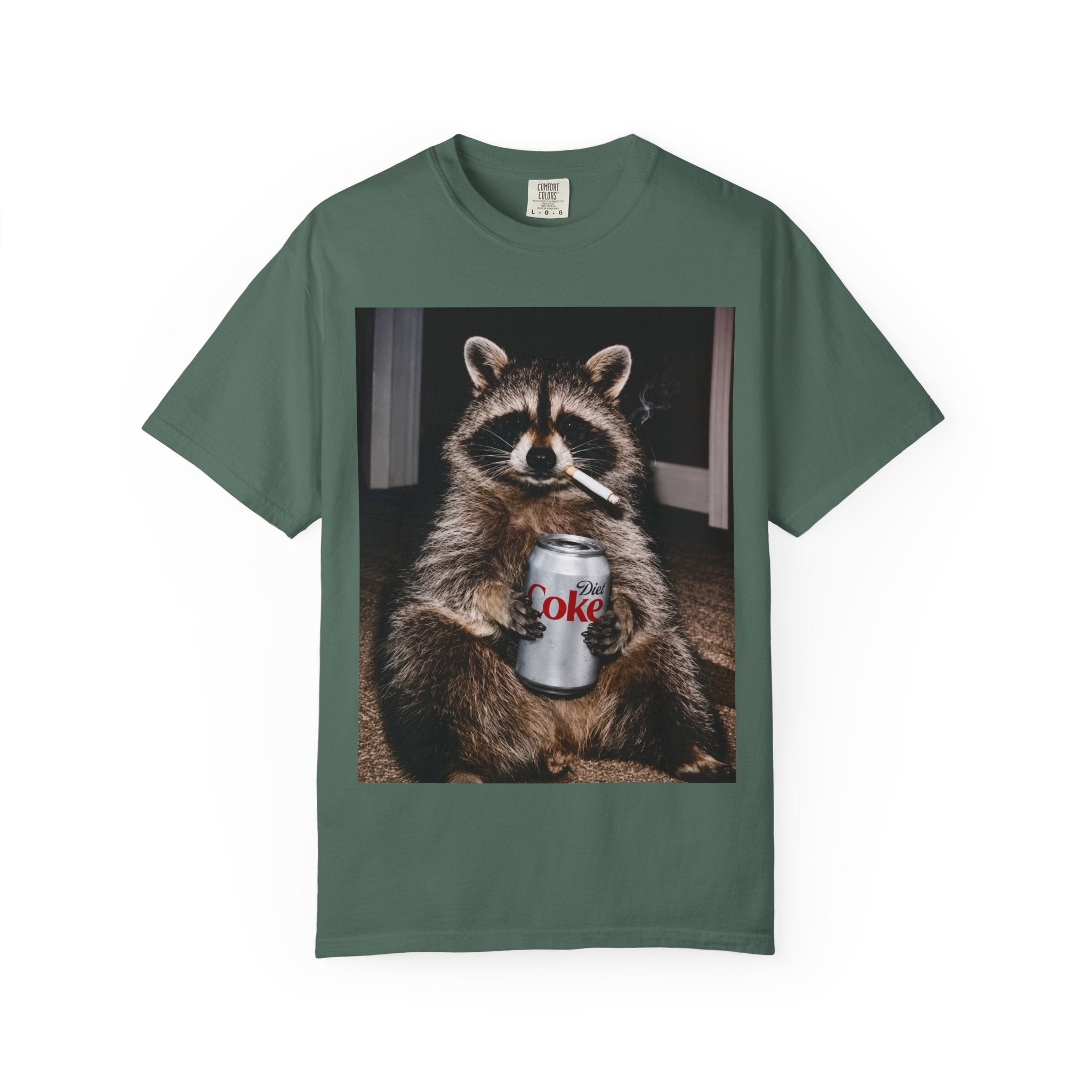 Raccoon T-Shirt – Smoking Trash Panda Graphic Tee