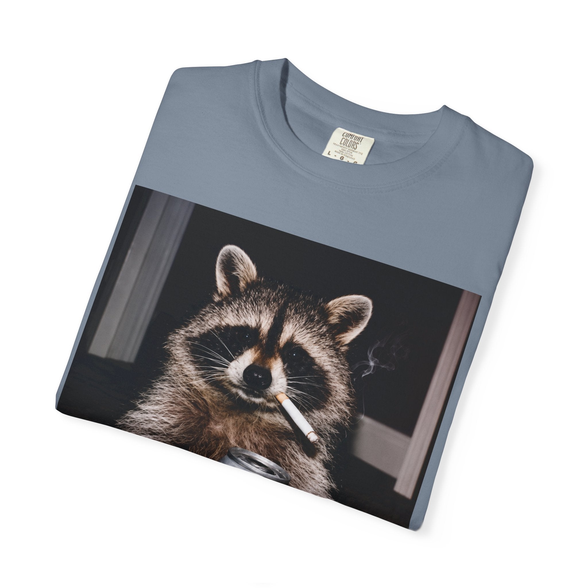 Raccoon T-Shirt – Smoking Trash Panda Graphic Tee