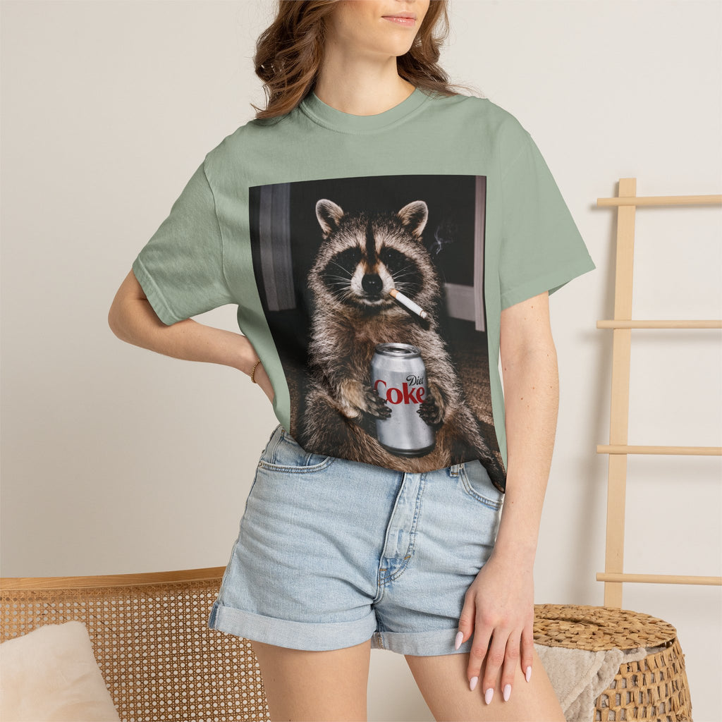 Raccoon T-Shirt – Smoking Trash Panda Graphic Tee