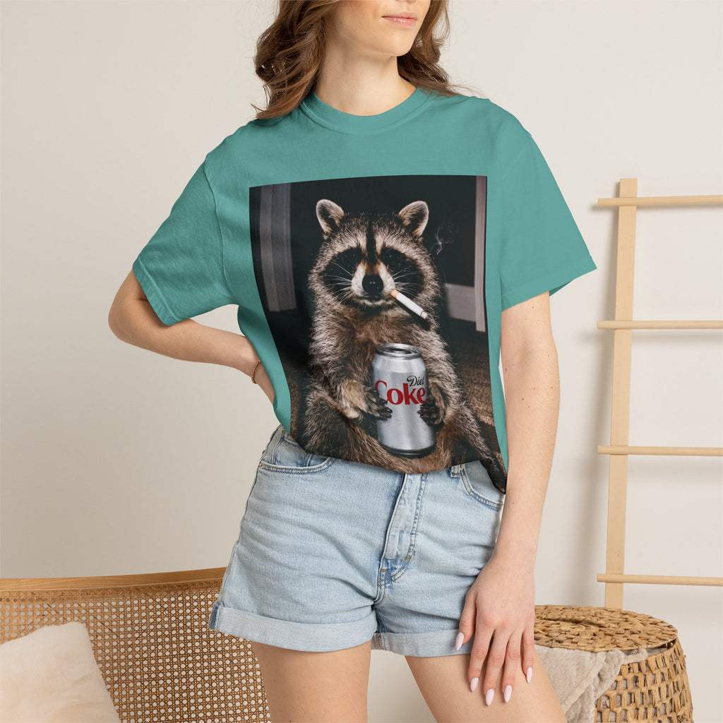 Raccoon T-Shirt – Smoking Trash Panda Graphic Tee