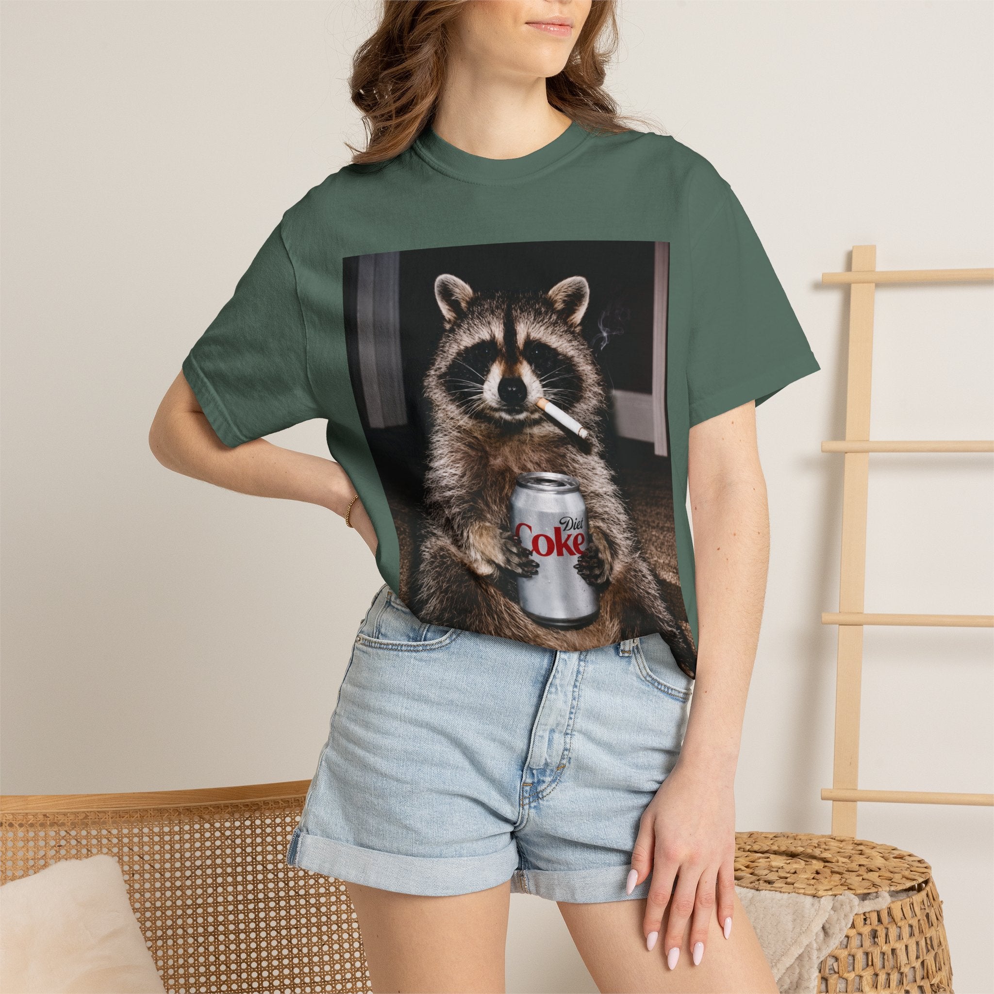 Raccoon T-Shirt – Smoking Trash Panda Graphic Tee