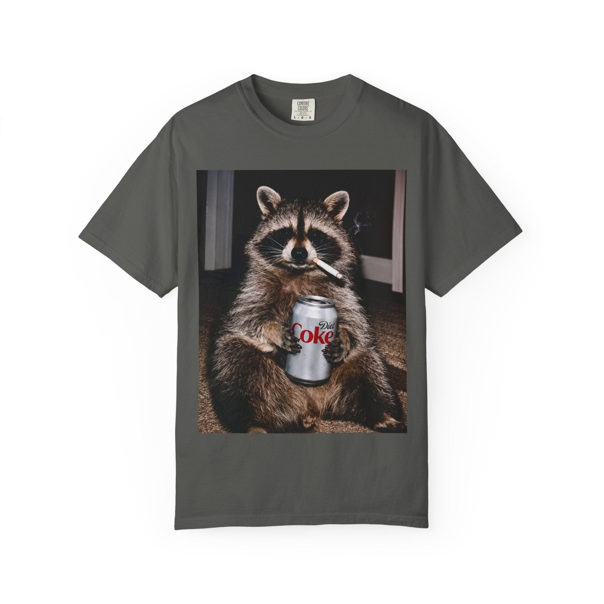 Raccoon T-Shirt – Smoking Trash Panda Graphic Tee