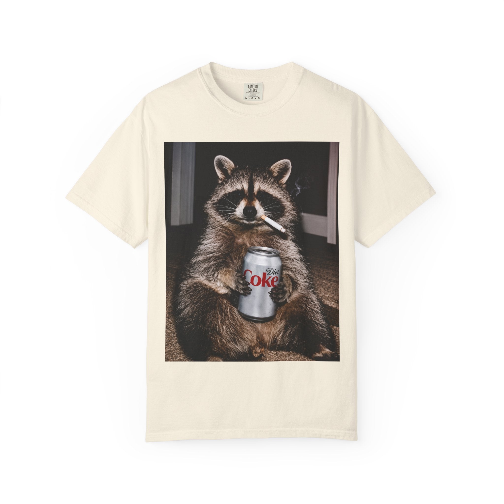 Raccoon T-Shirt – Smoking Trash Panda Graphic Tee