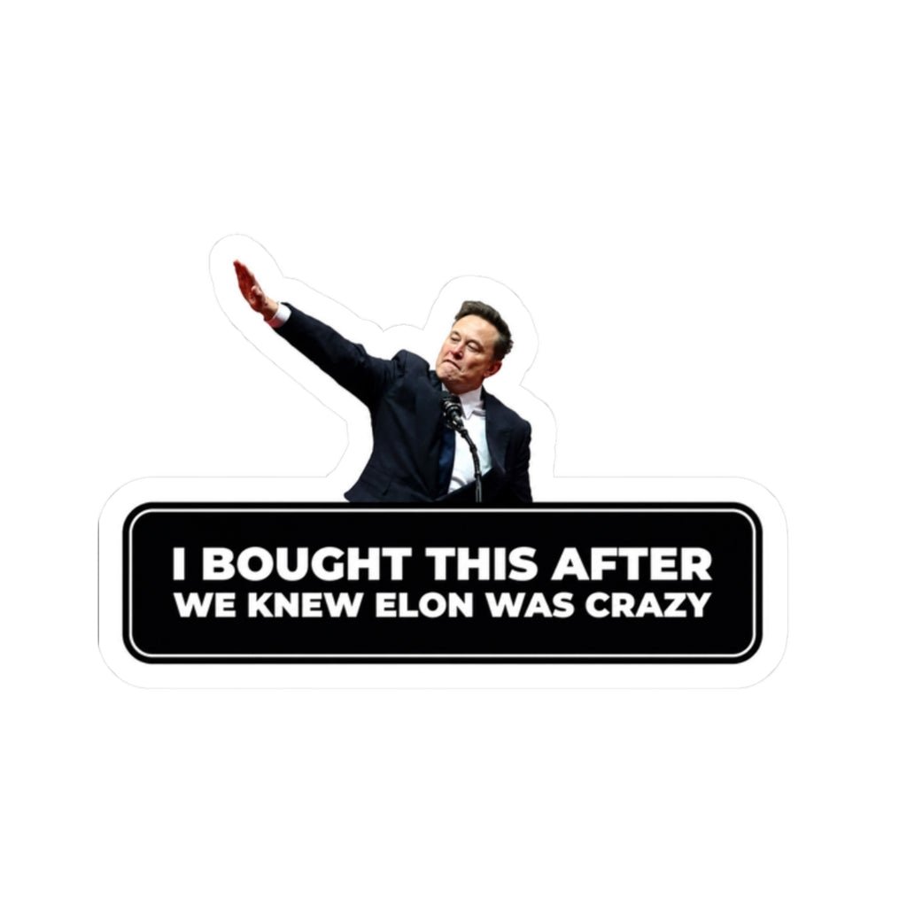 I Bought This After We Knew Elon Was Crazy” Kiss-Cut Sticker